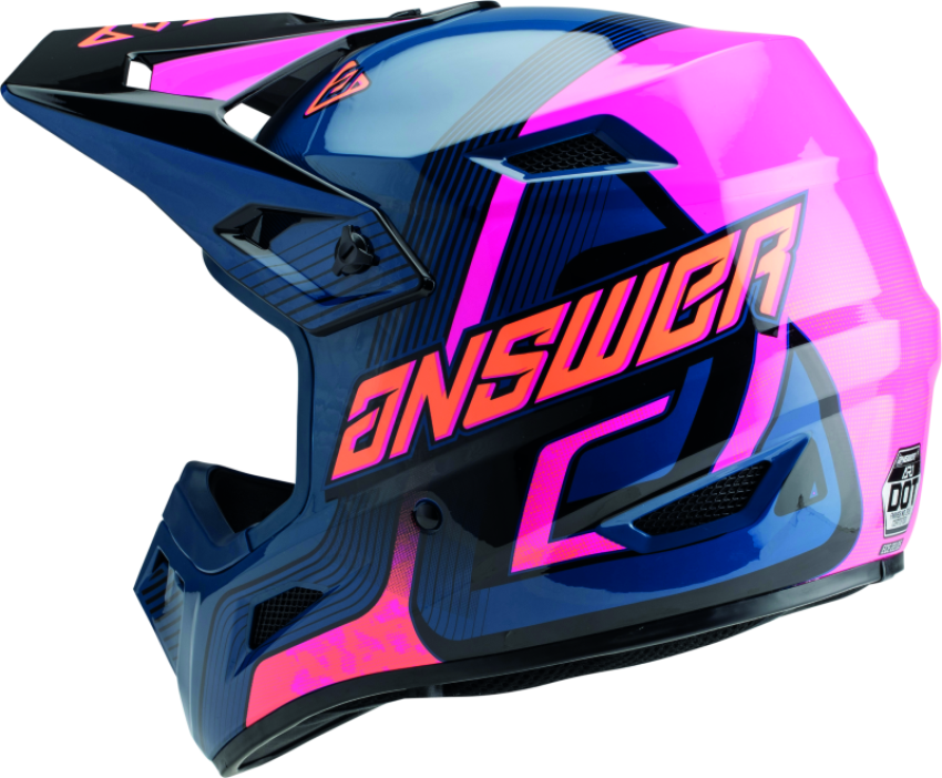 Answer 447775 AR1 Vendetta Helmet Dark Blue/Rhodamine/Orange Youth - Small