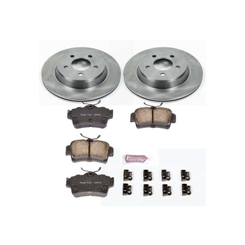 PowerStop KOE1306 OE Stock Replacement Low-Dust Ceramic Brake Pad and Rotor Kit