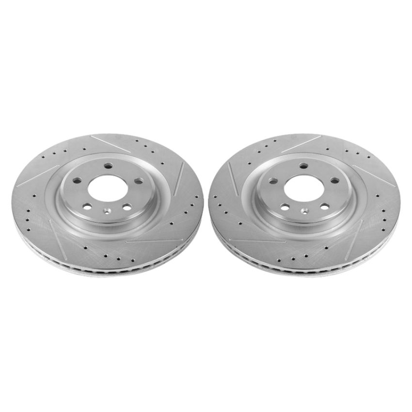 PowerStop EBR1209XPR PowerStop Evolution Performance Drilled, Slotted & Plated Brake Rotor Pair