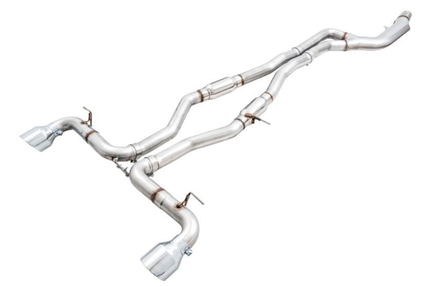 AWE Tuning 3015-32116 2020 Toyota Supra A90 Track Edition Exhaust - 5in Chrome Silver Tips