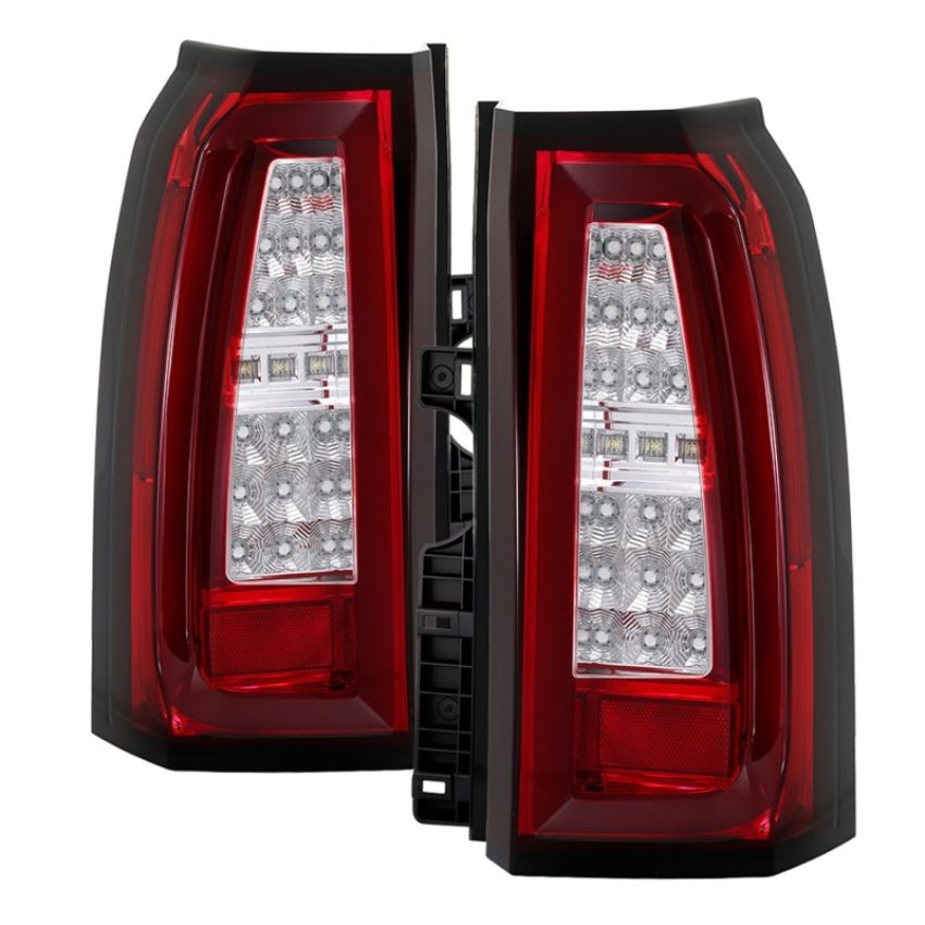 SPYDER 5085085 LED Tail Lights - Red Clear