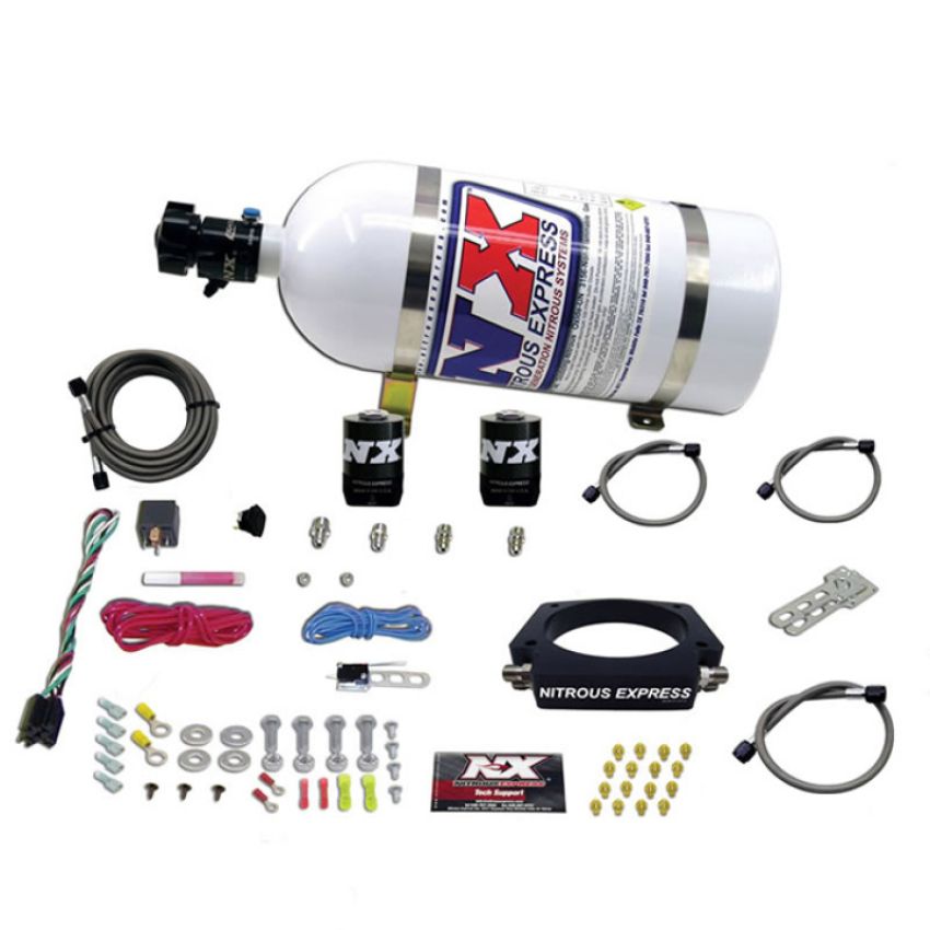 Nitrous Express 20934-10 LS 90mm PLATE SYSTEM (50-400HP) W/ 10LB BOTTLE