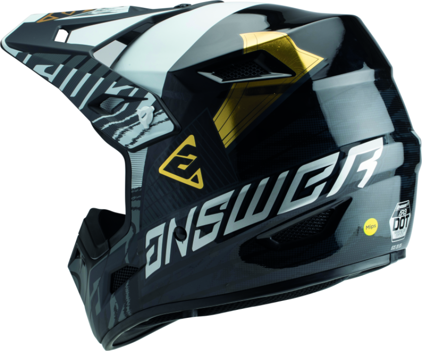 Answer 447704 AR3 Ronin Helmet Black/White/Gold - Small