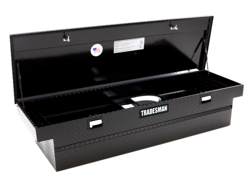 Tradesman 79304 Aluminum Single Lid Cross Bed Truck Tool Box (63in.) - Black