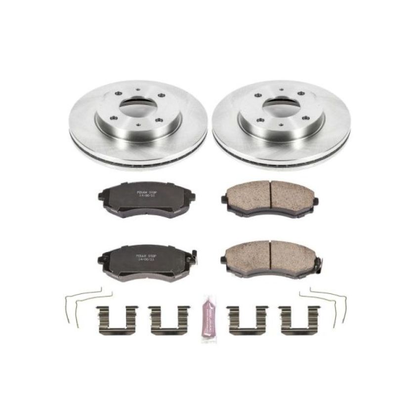 PowerStop KOE5372 OE Stock Replacement Low-Dust Ceramic Brake Pad and Rotor Kit