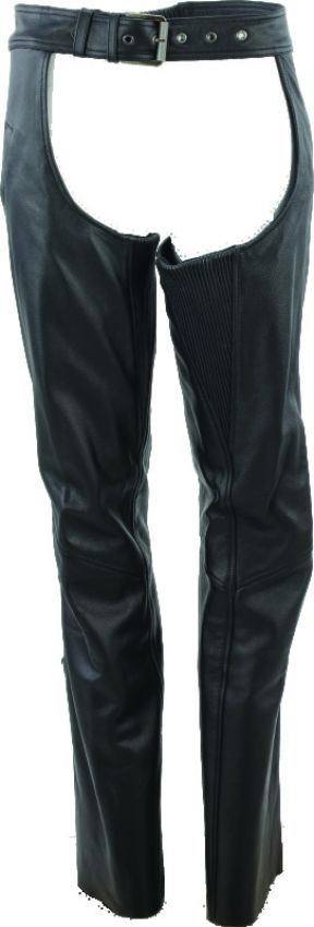 Kuryakyn 094426 Leather By River Road Plains Leather Chaps Black Womens - Medium