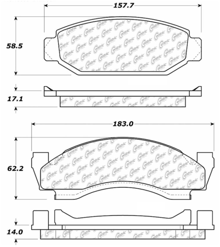 Stoptech 319.00500 73-86 Ford Bronco Front Truck & SUV Brake Pad