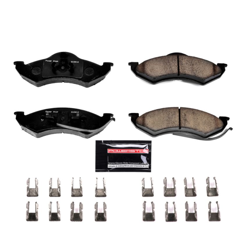 PowerStop Z23-746 PowerStop - Z23 Daily Driver Carbon-Fiber Ceramic Brake Pads with Hardware Kit