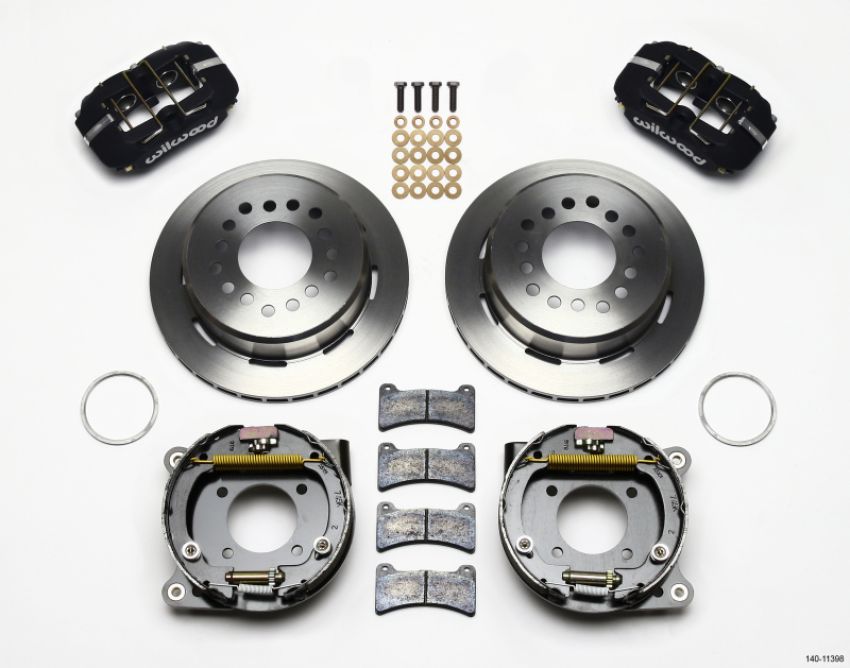 Wilwood 140-11398 Dynapro Low-Profile 11.00in P-Brake Kit Chevy 12 Bolt 2.75in Off w/ C-Clips