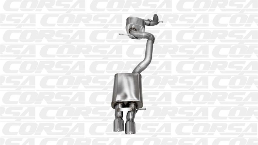 CORSA Performance 14598BLK Corsa 06-10 Volkswagen GLI Mk5 Black Touring 3.0in Cat-Back Single Rear Exitn Black Pro-Seri