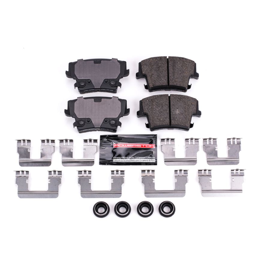 PowerStop Z23-1057 PowerStop - Z23 Daily Driver Carbon-Fiber Ceramic Brake Pads with Hardware Kit