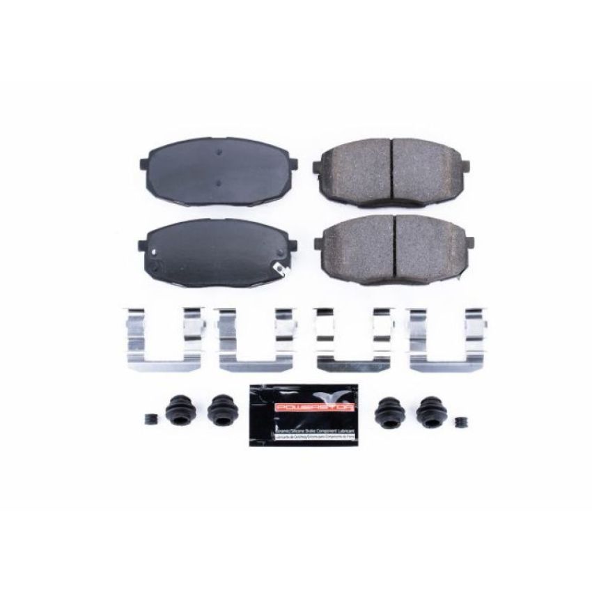 PowerStop Z23-1397 PowerStop - Z23 Daily Driver Carbon-Fiber Ceramic Brake Pads with Hardware Kit