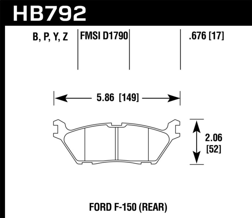 Hawk Performance HB792Z.676 Performance Ceramic Disc Brake Pad