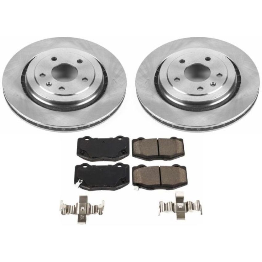 PowerStop KOE6530 OE Stock Replacement Low-Dust Ceramic Brake Pad and Rotor Kit