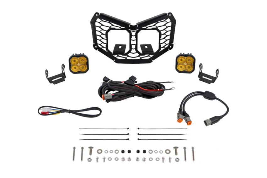 Diode Dynamics DD7885 17-24 Can-Am Maverick X3 Stage Series LED Grille Kit - Pro Yellow Fog