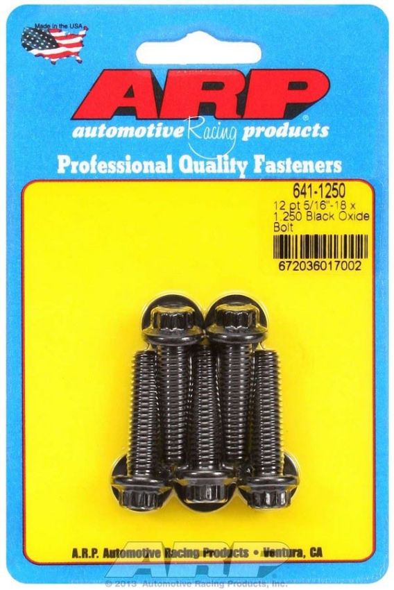 ARP ARP641-1250 Bolt Kit - 12pt. (5) 5/16-18 x 1.250