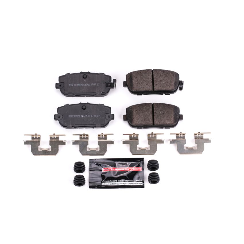 PowerStop Z23-1180 PowerStop - Z23 Daily Driver Carbon-Fiber Ceramic Brake Pads with Hardware Kit
