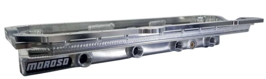 Moroso 20939 Toyota 2JZ-GE/2JZ-GTE -12 AN Fittings Aluminum Dry Sump Oil Pan