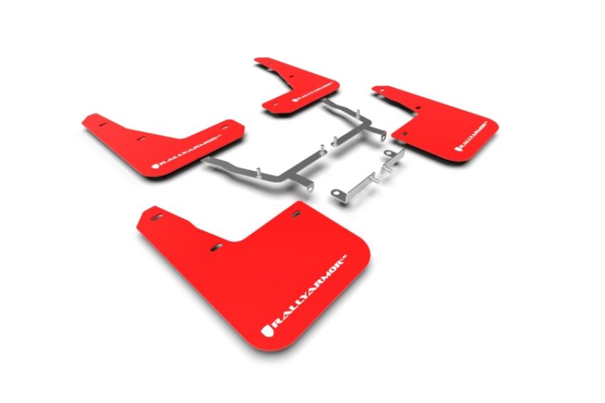 Rally Armor MF77-UR-RD/WH Red Mud Flap/White Logo