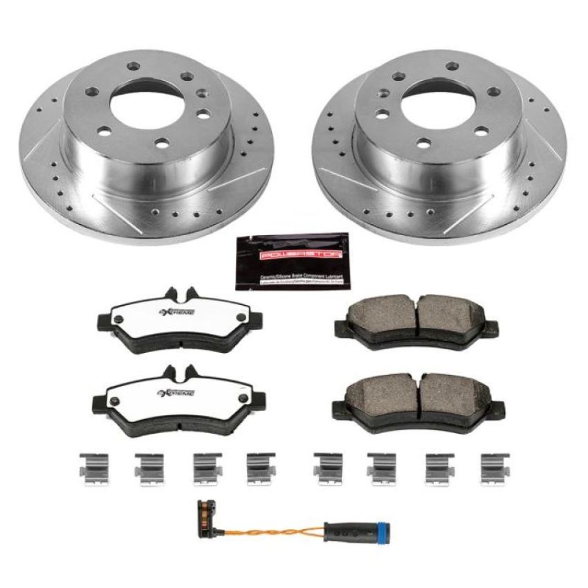 PowerStop K6198-36 Z36 Truck and SUV Carbon-Fiber Ceramic Brake Pad and Drilled & Slotted Rotor Kit