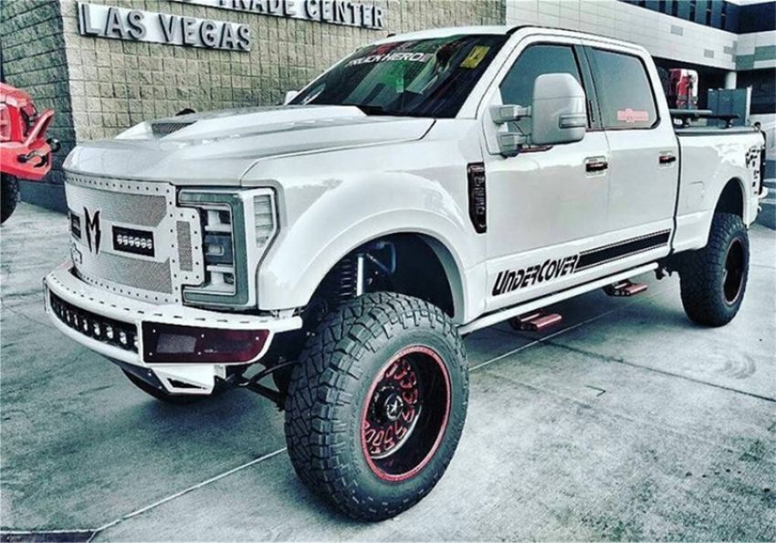 N-Fab F171MRDS-TX M-RDS Front Bumper 2017 Ford F250/F350 Super Duty - Tex. Black w/Silver Skid Plate