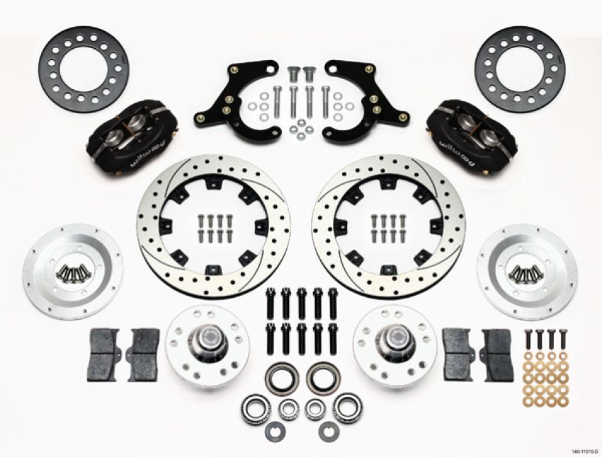 Wilwood 140-11010-D Forged Dynalite Front Kit 11.75in Drilled 55-57 Chevy