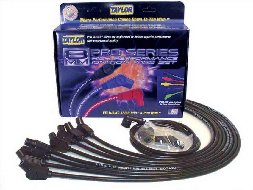 Taylor Cable 76031 Spark Plug Wire Set 8mm Spiro Black