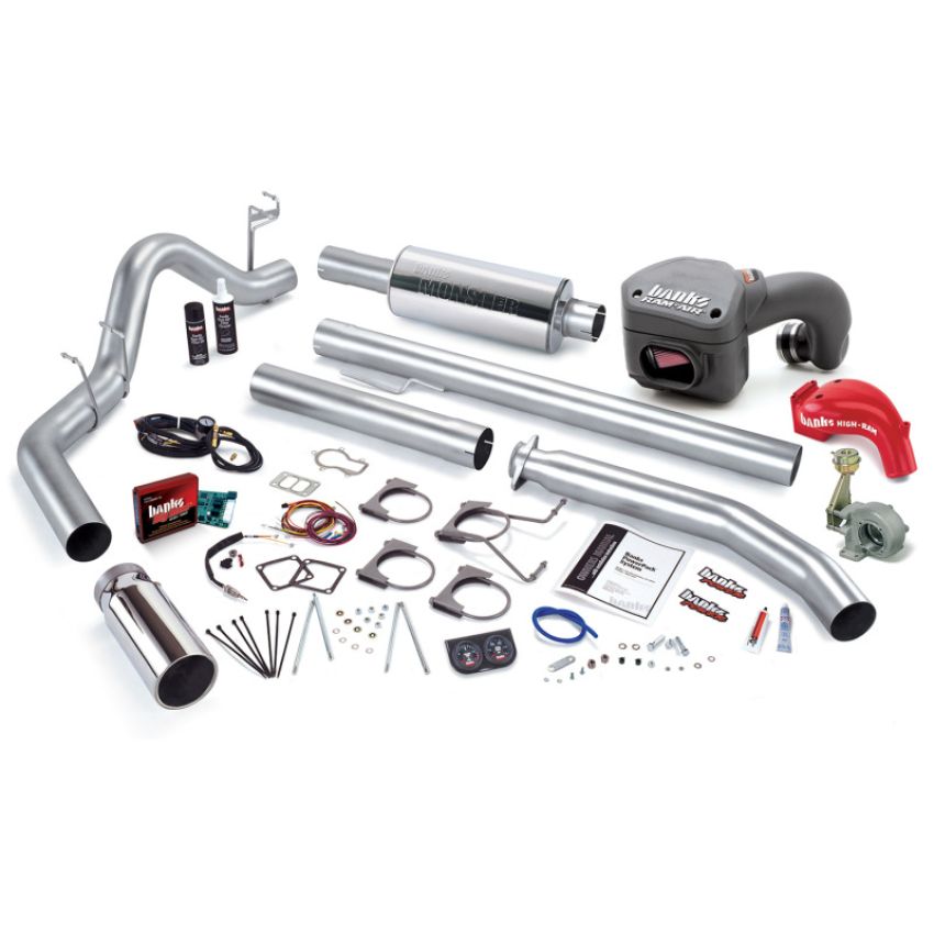 Banks Power 49390 98.5-00 Dodge 5.9L Std Cab PowerPack System - SS Single Exhaust w/ Chrome Tip