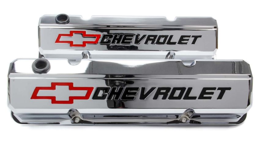 PROFORM PFM141-930 SBC Slant Edge Chrome V/C Tall Recessed Logo
