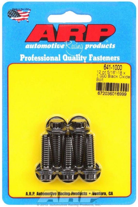 ARP ARP641-1000 Bolt Kit - 12pt. (5) 5/16-18 x 1.000