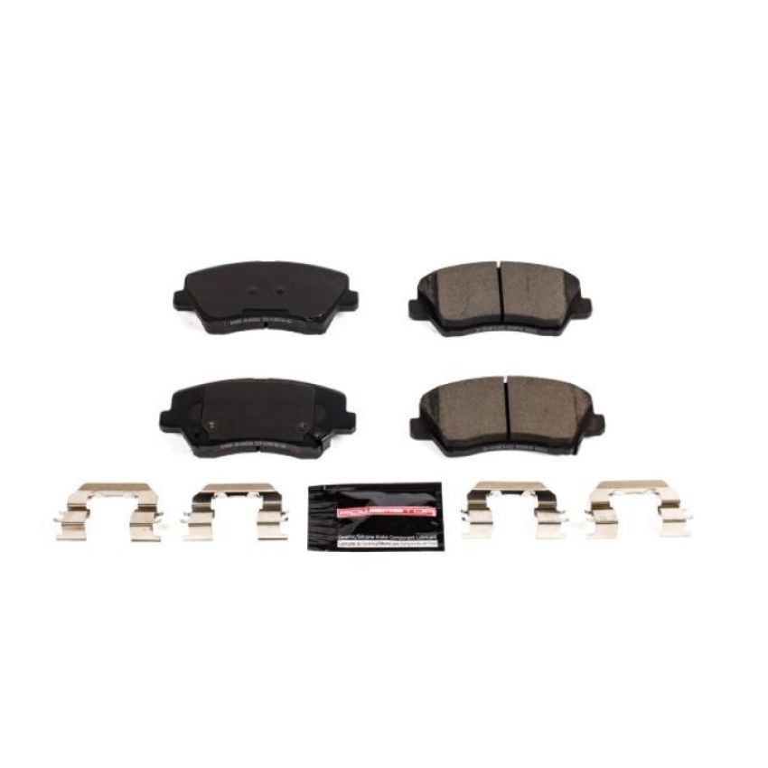 PowerStop Z23-1828 PowerStop - Z23 Daily Driver Carbon-Fiber Ceramic Brake Pads with Hardware Kit