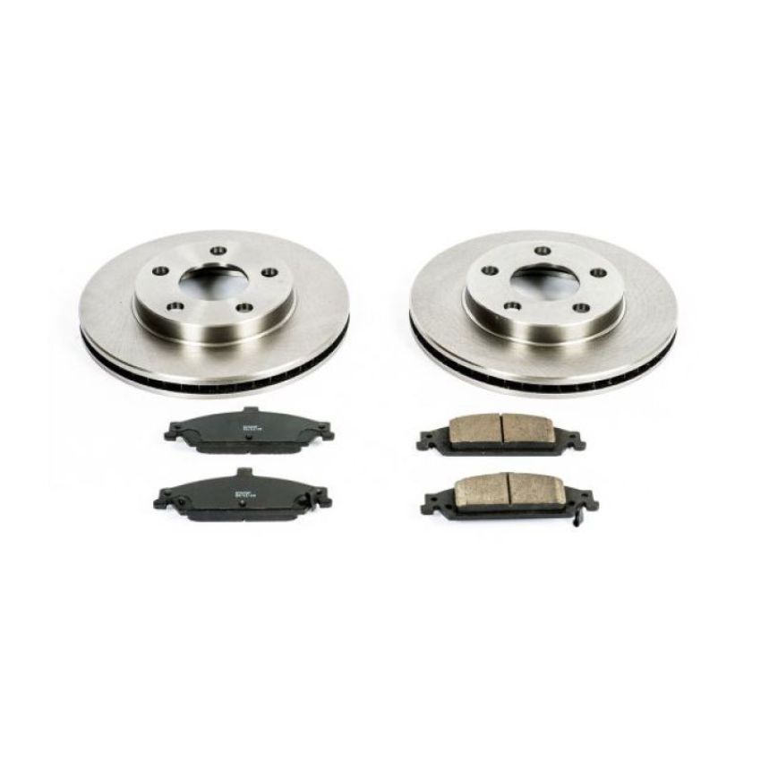 PowerStop KOE1551 OE Stock Replacement Low-Dust Ceramic Brake Pad and Rotor Kit