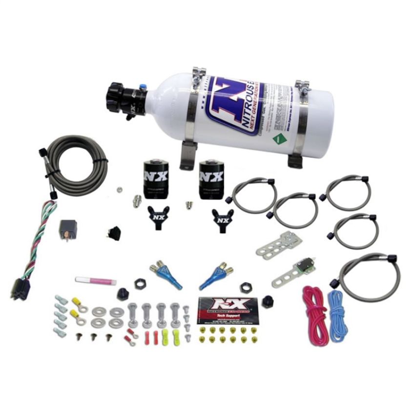 Nitrous Express 20616-05 DUAL NOZZLE SPORT COMPACT SYSTEM W/ 5LB BOTTLE (35-50-75HP)