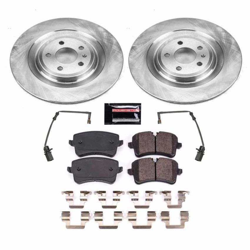 PowerStop KOE8486 OE Stock Replacement Low-Dust Ceramic Brake Pad and Rotor Kit
