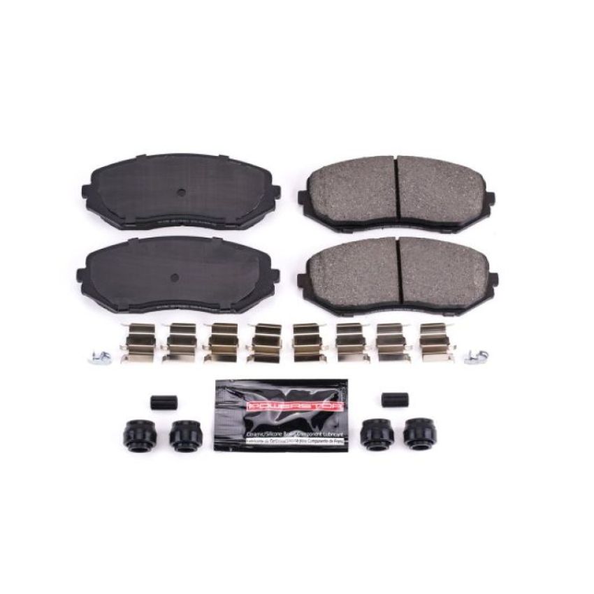PowerStop Z23-1188 PowerStop - Z23 Daily Driver Carbon-Fiber Ceramic Brake Pads with Hardware Kit