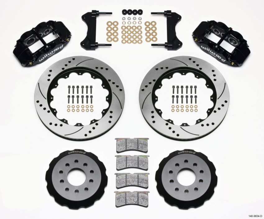 Wilwood 140-9834-D Narrow Superlite 6R Front Hat Kit 14.00in Drilled 98-02 Camaro/Firebird
