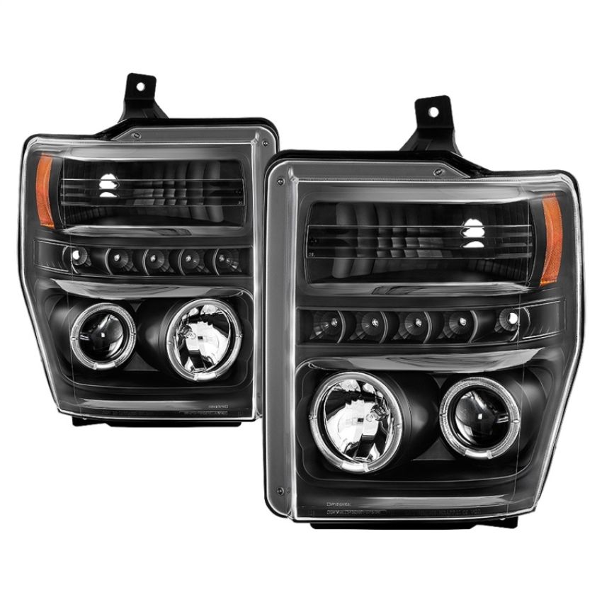 SPYDER 5086006 Projector Headlights - LED Halo - Black