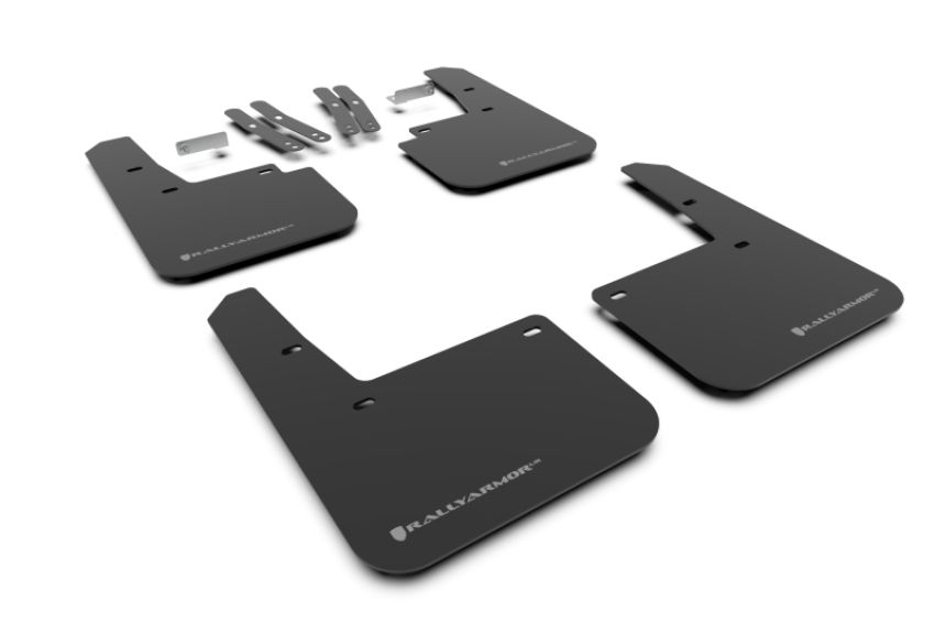 Rally Armor MF63-UR-BLK/GRY Black Mud Flap/Grey Logo