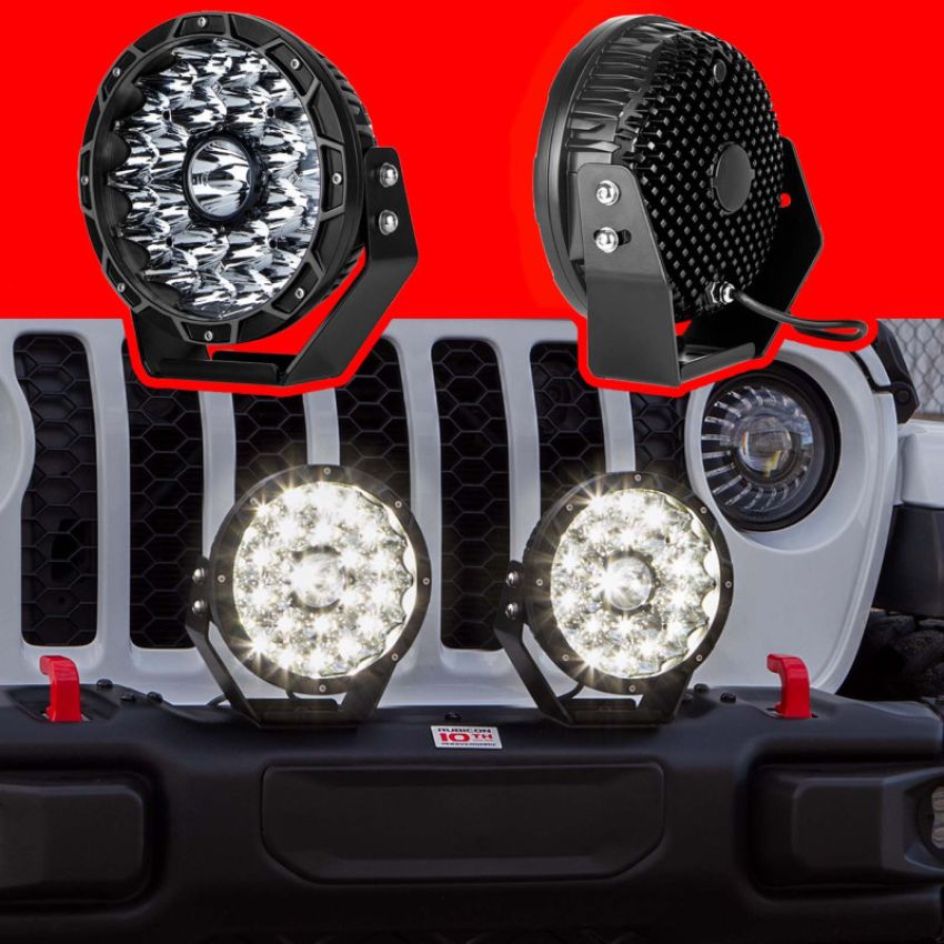 XKGLOW XK066009 XK Glow Combo Beam Offroad Round Work Light Kit 2pc 9in 110W