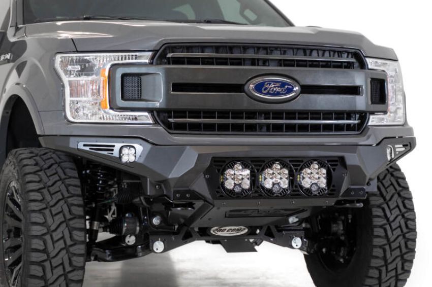 Addictive Desert Designs F180014100103 18-20 Ford F-150 Bomber Front Bumper w/ 3 Baja Designs LP6 Mounts