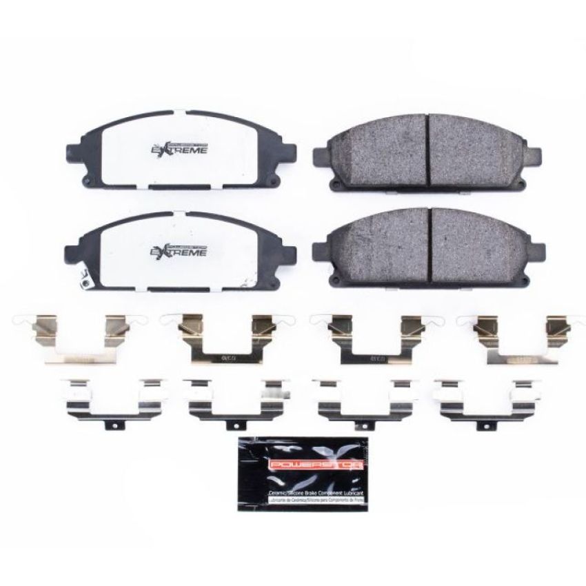 PowerStop Z36-691 PowerStop - Z36 Truck and SUV Carbon-Fiber Ceramic Brake Pads with Hardware Kit