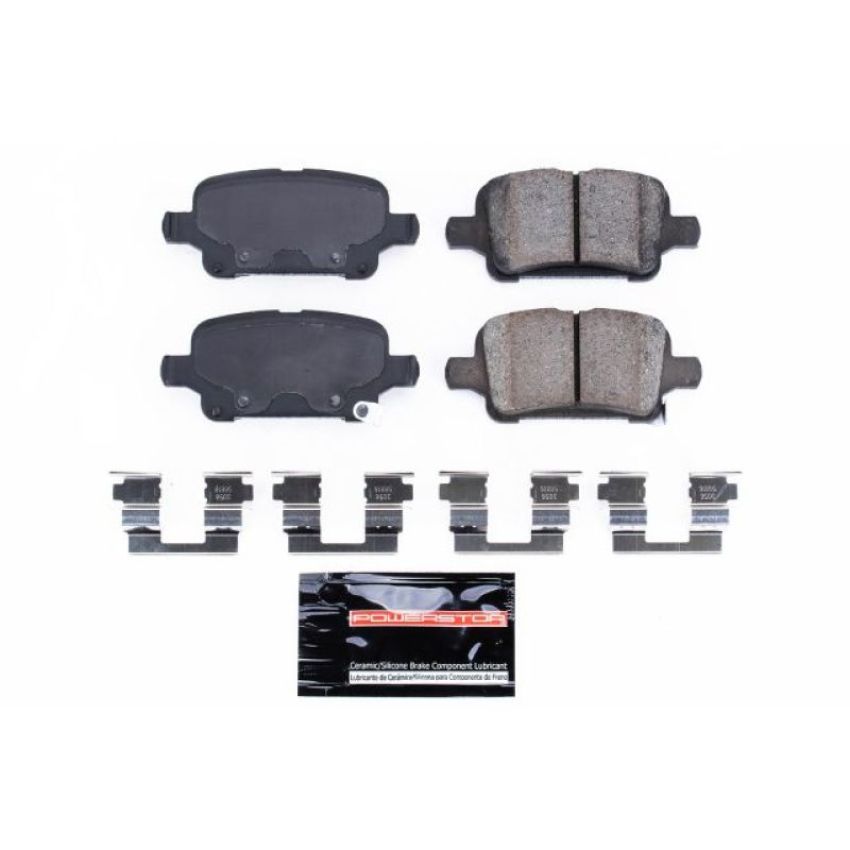 PowerStop Z23-1857 PowerStop - Z23 Daily Driver Carbon-Fiber Ceramic Brake Pads with Hardware Kit