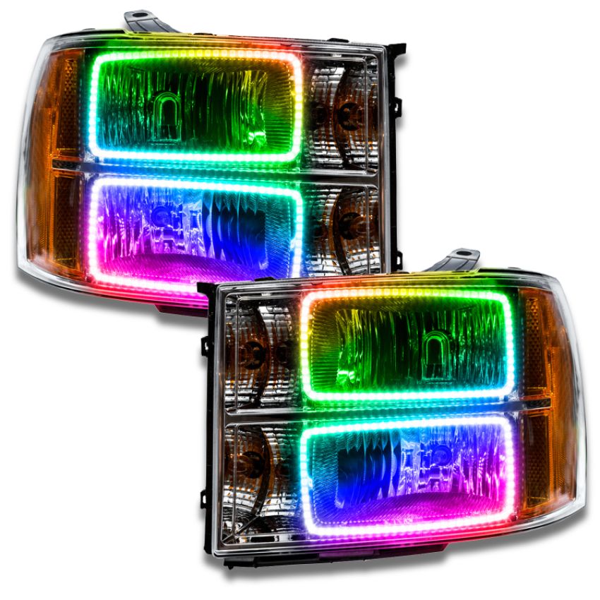 Oracle Lighting 7054-334 SMD Pre-Assembled Headlights, Square Ring Design, ColorSHIFT(tm) - No Controller