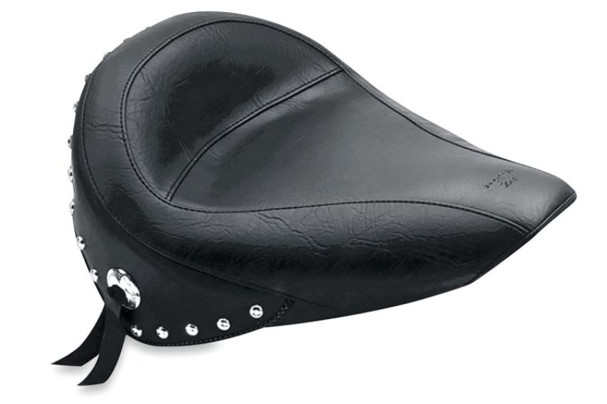 Mustang Motorcycle 76174 Mustang 00-15 Harley Softail Standard Rear Tire Touring Solo Seat w/Studs - Black