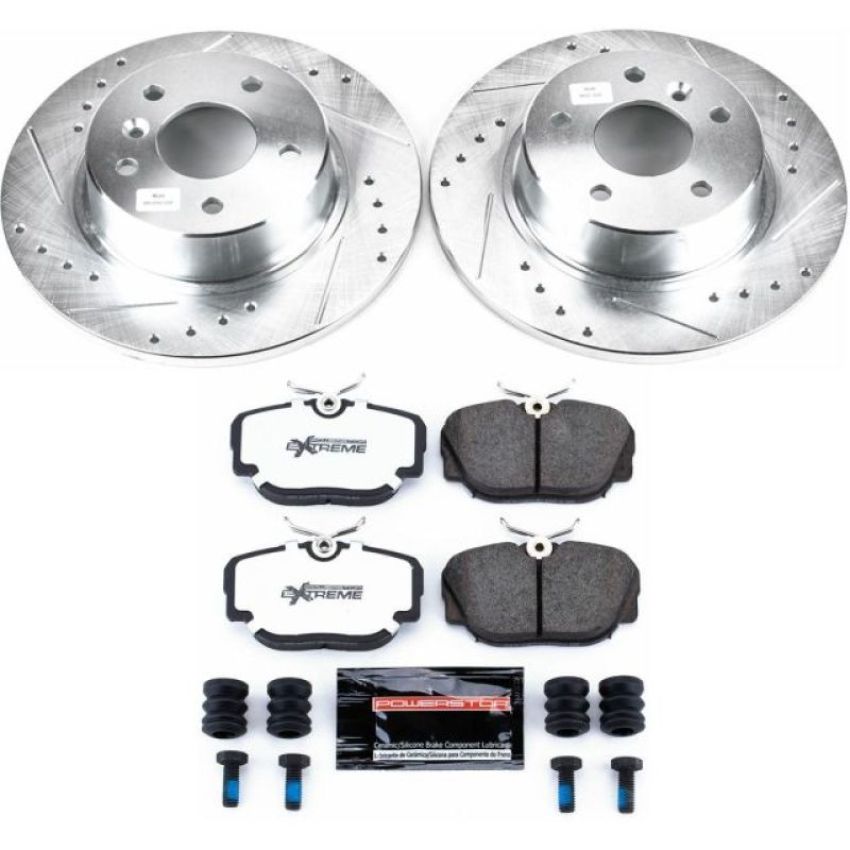 PowerStop K6152-26 Z26 Street Performance Ceramic Brake Pad and Drilled & Slotted Rotor Kit