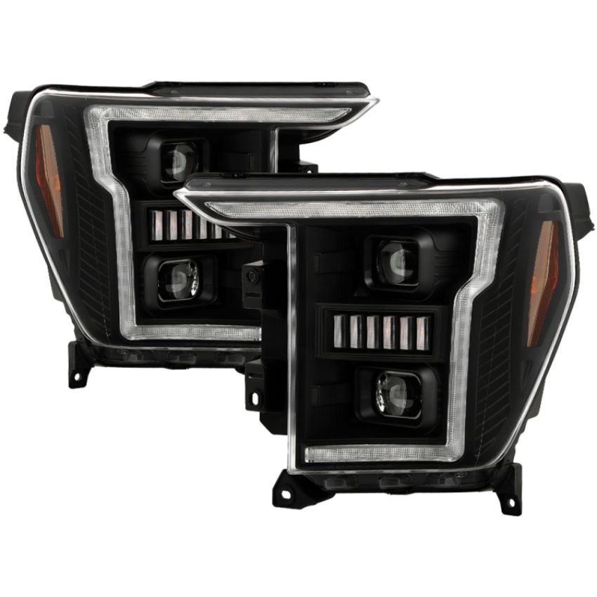 SPYDER 5088710 Projector Headlights - Sequential LED Turn Signal Lights - Black