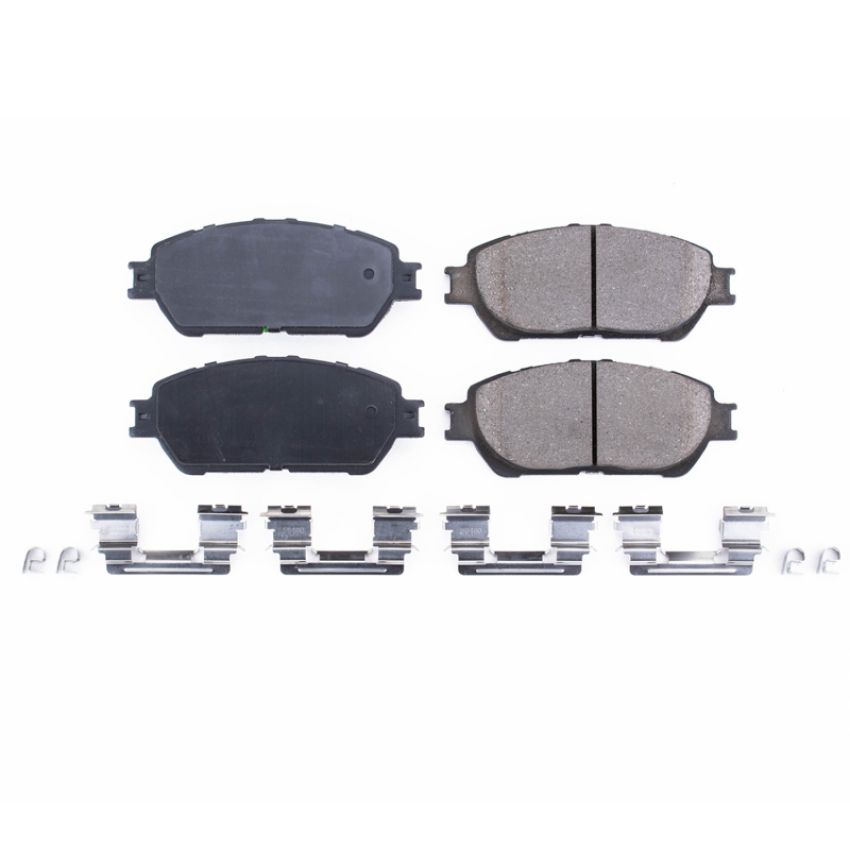 PowerStop 17-906B PowerStop - Z17 Low-Dust Ceramic Brake Pads with Hardware