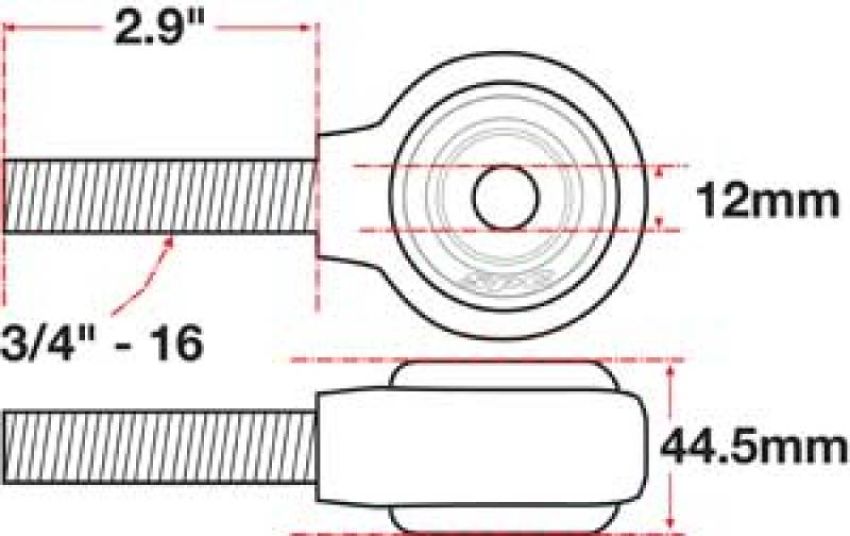 SPECIALTY PRODUCTS COMPANY 15792 XAXIS ROD END BALL JOINT