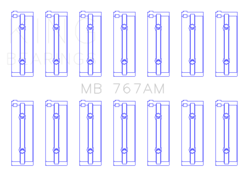King Toyota 2M/4M/5ME/5MGE/7MGE/7MGTE (Size STD) Main Bearing Set