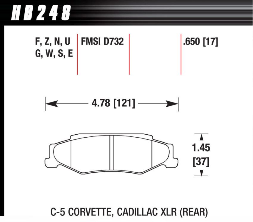 Hawk Performance HB248N.650 HP Plus Disc Brake Pad